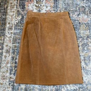Brown Leather Skirt